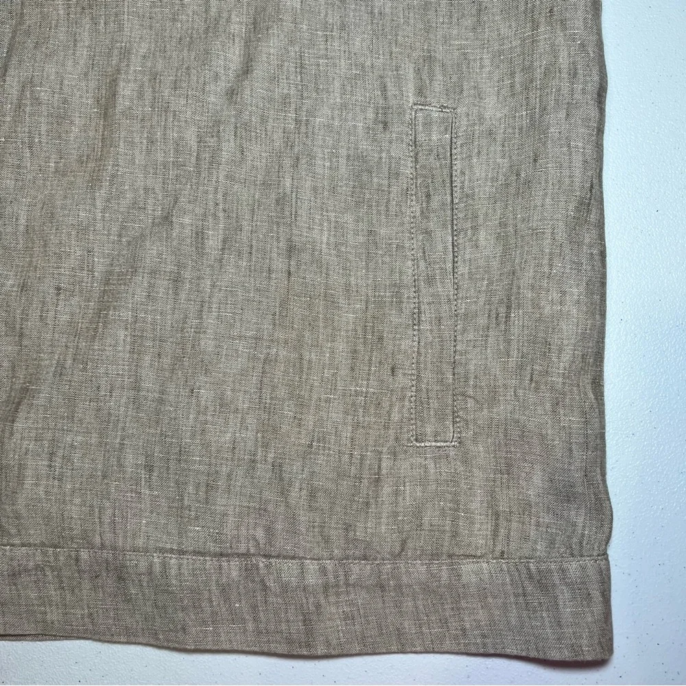 Eileen Fisher Washed Organic Linen Delave‎ Classic Collar Jacket